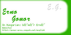erno gomor business card
